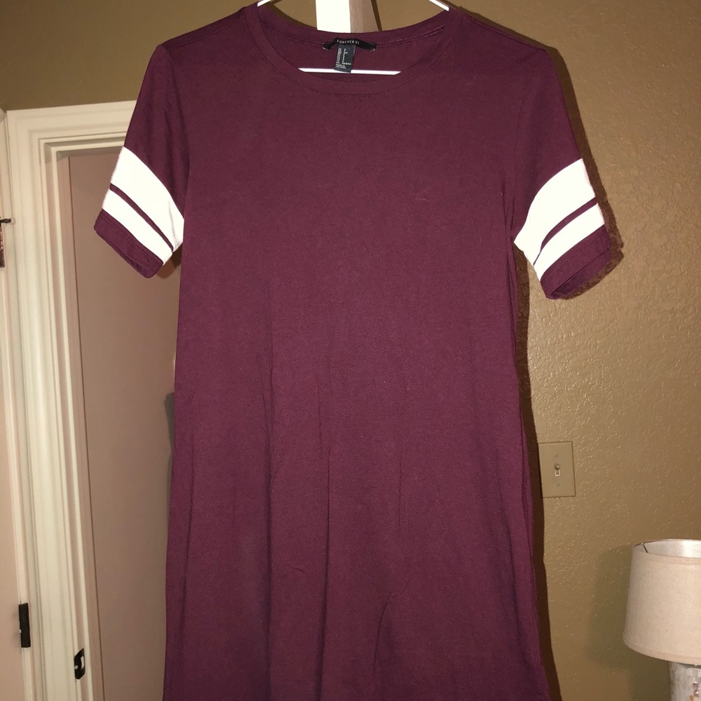 Maroon T-Shirt Dress